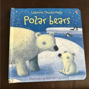 USBORNE TOUCHY FEELY POLAR BEAR Hard Cover Baby Book